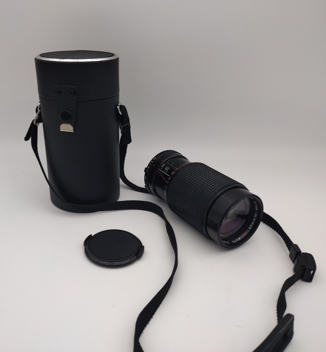 Minolta XG-9, Flash, Converter, Winder, Albinar MC Auto Zoom, Bag