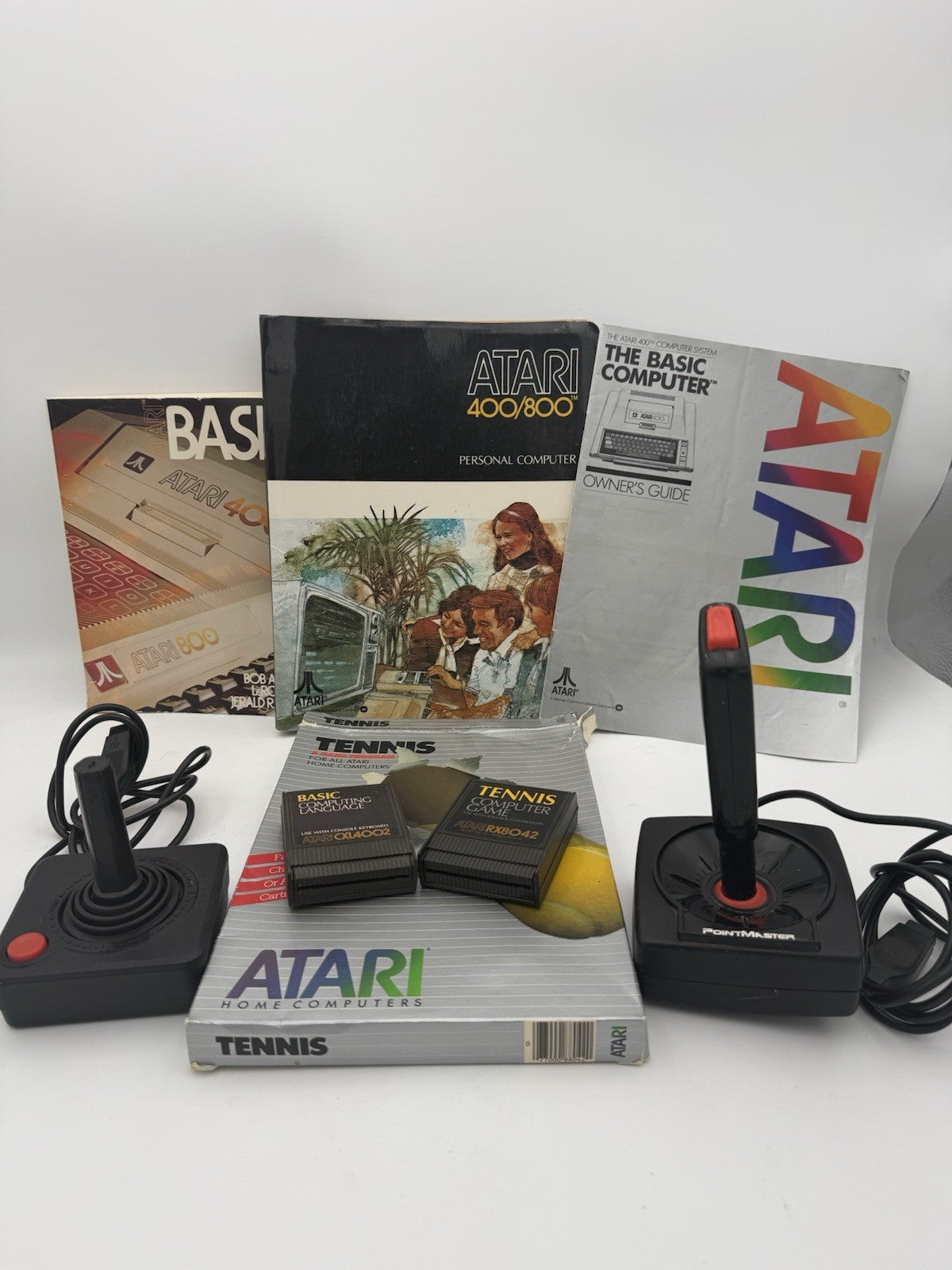 Atari 400 Bundle w/ BASIC Cartridge, Joysticks, Manuals, Tennis - Fully Tested