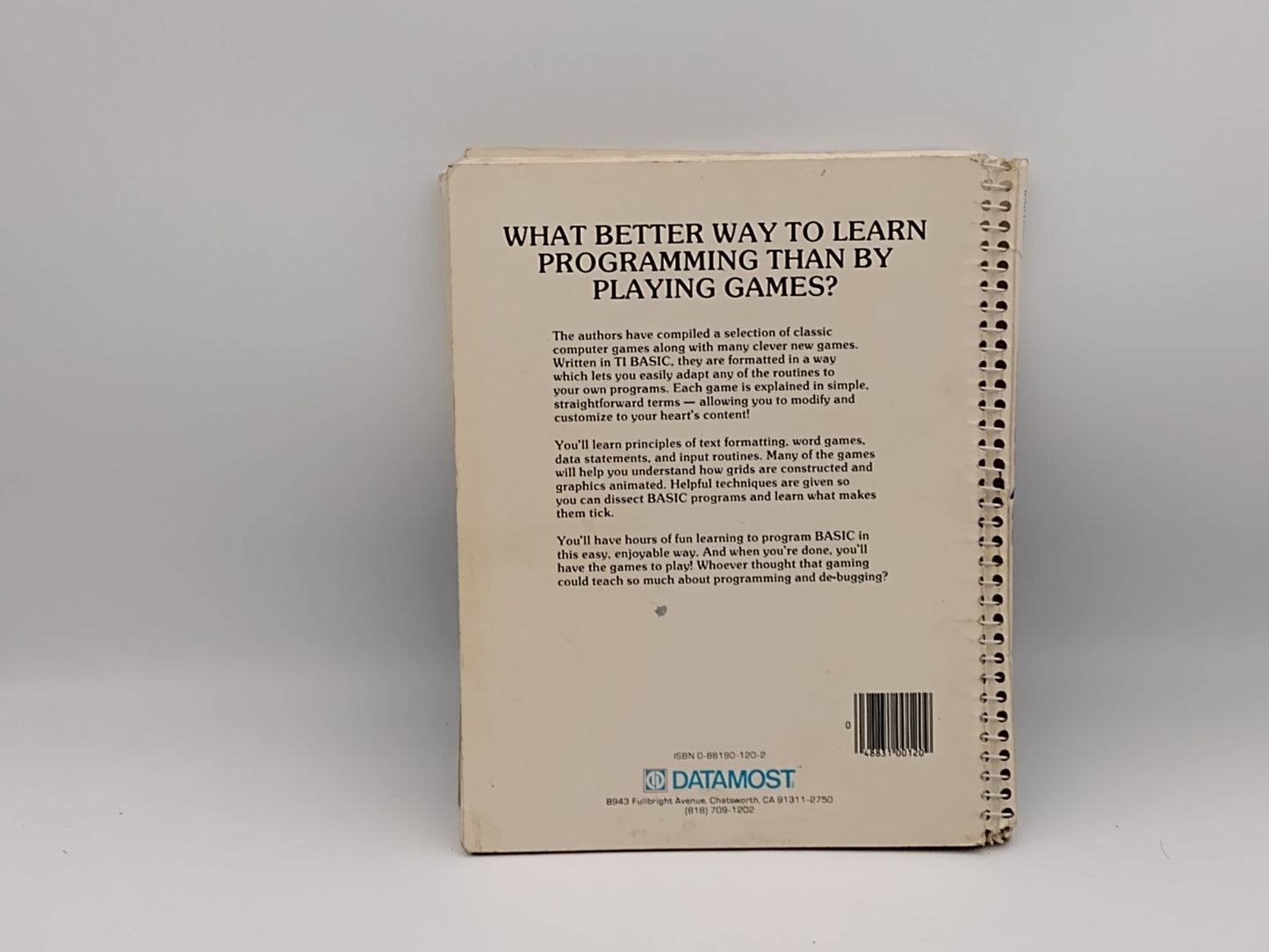 Games TIs Play 1983 By Scott L. Singer and Tony E. Bartels